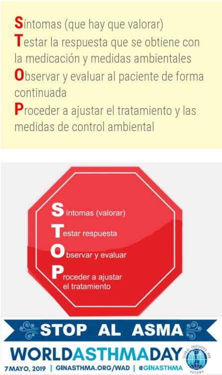 Cartel con el lema de este año, STOP