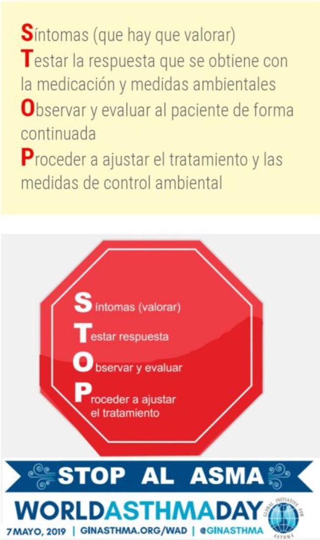 Cartel con el lema de este año, STOP