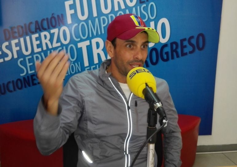 Capriles, durante la entrevista con la SER