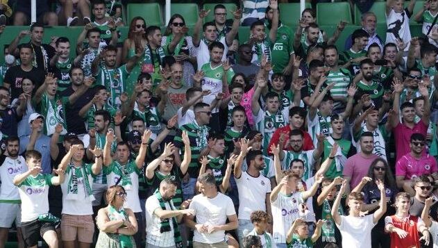 La Gradona durante el partido contra el Villarreal