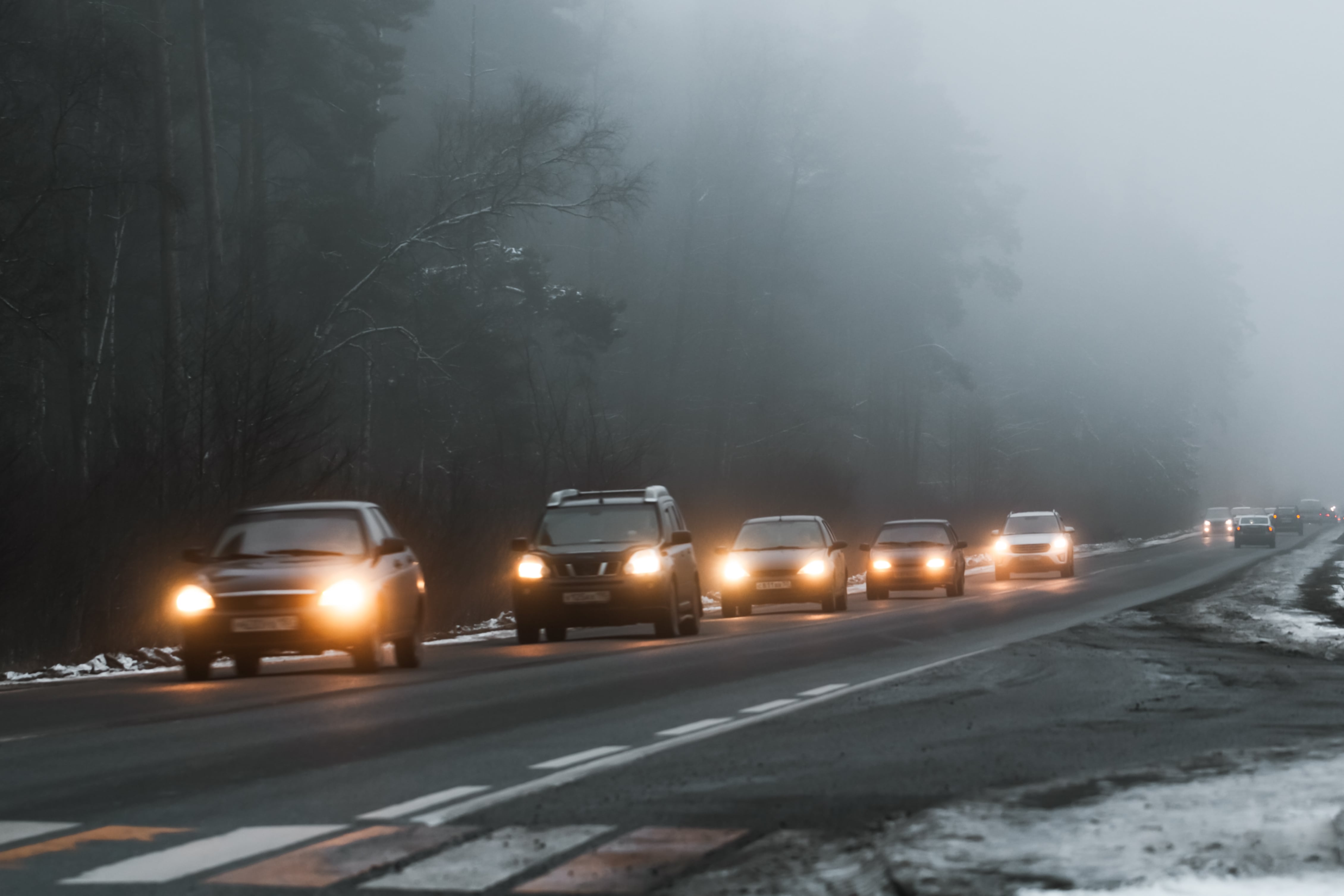 Tráfico en invierno en las carreteras
