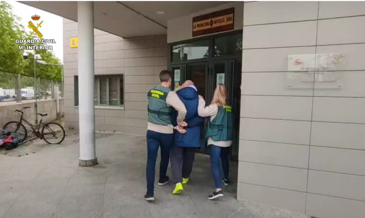 Detención preso fugado. Foto: GC Guadalajara