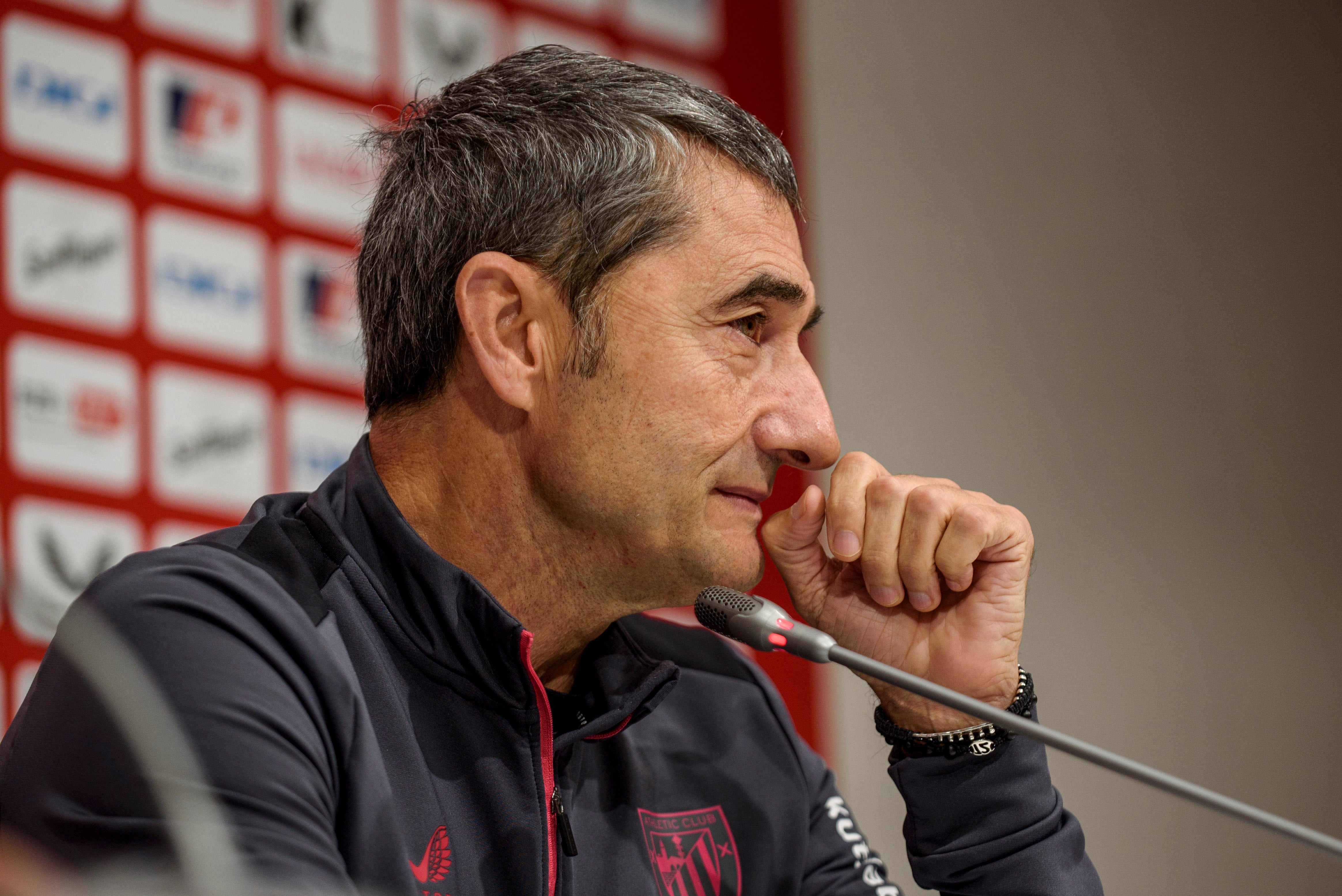 Valverde, en rueda de prensa.