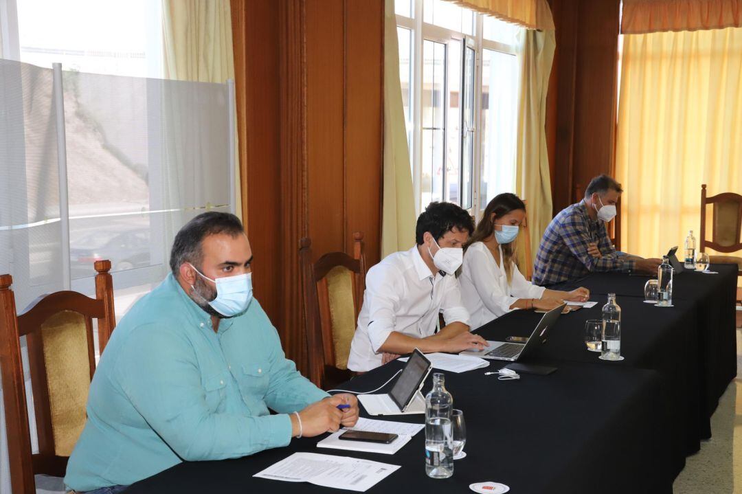 Consejeros de CC-PNC en el pleno del Cabildo de Lanzarote.