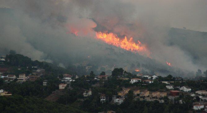 Imatge de l&#039;incendi de Vallirana