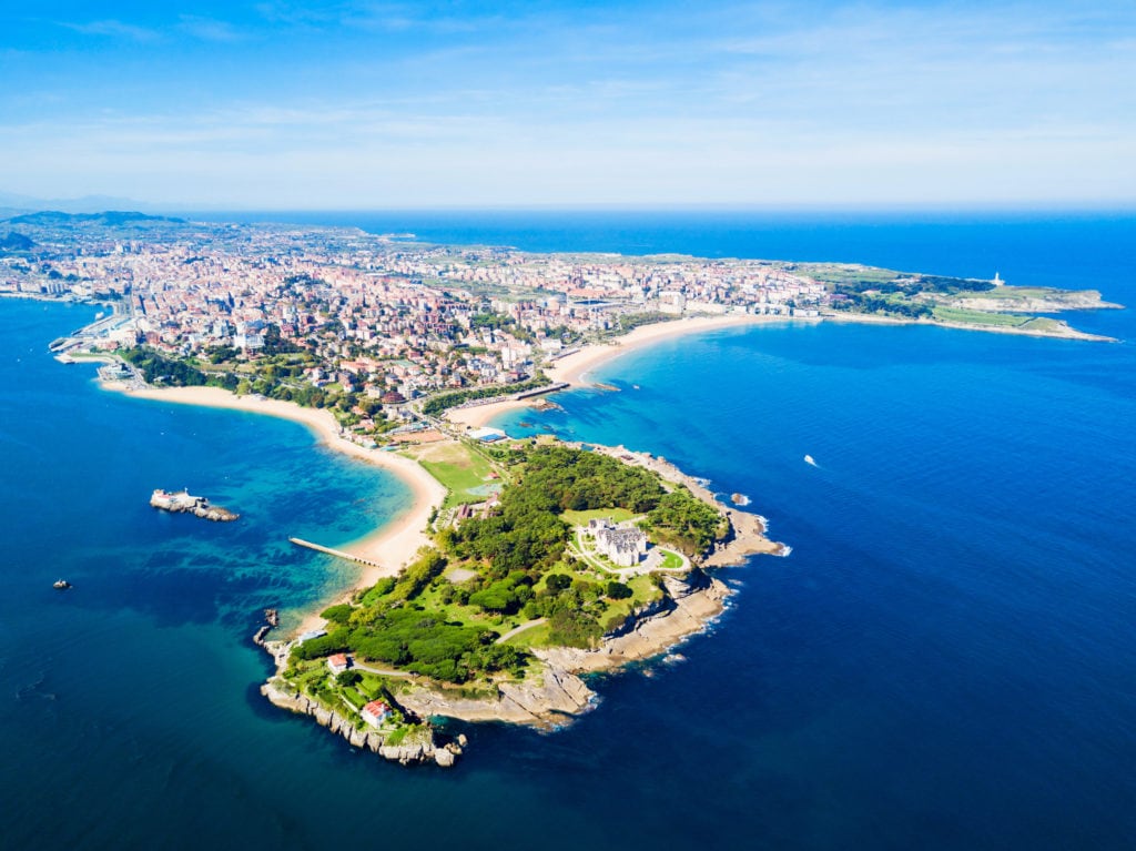 Vista aérea de Santander.