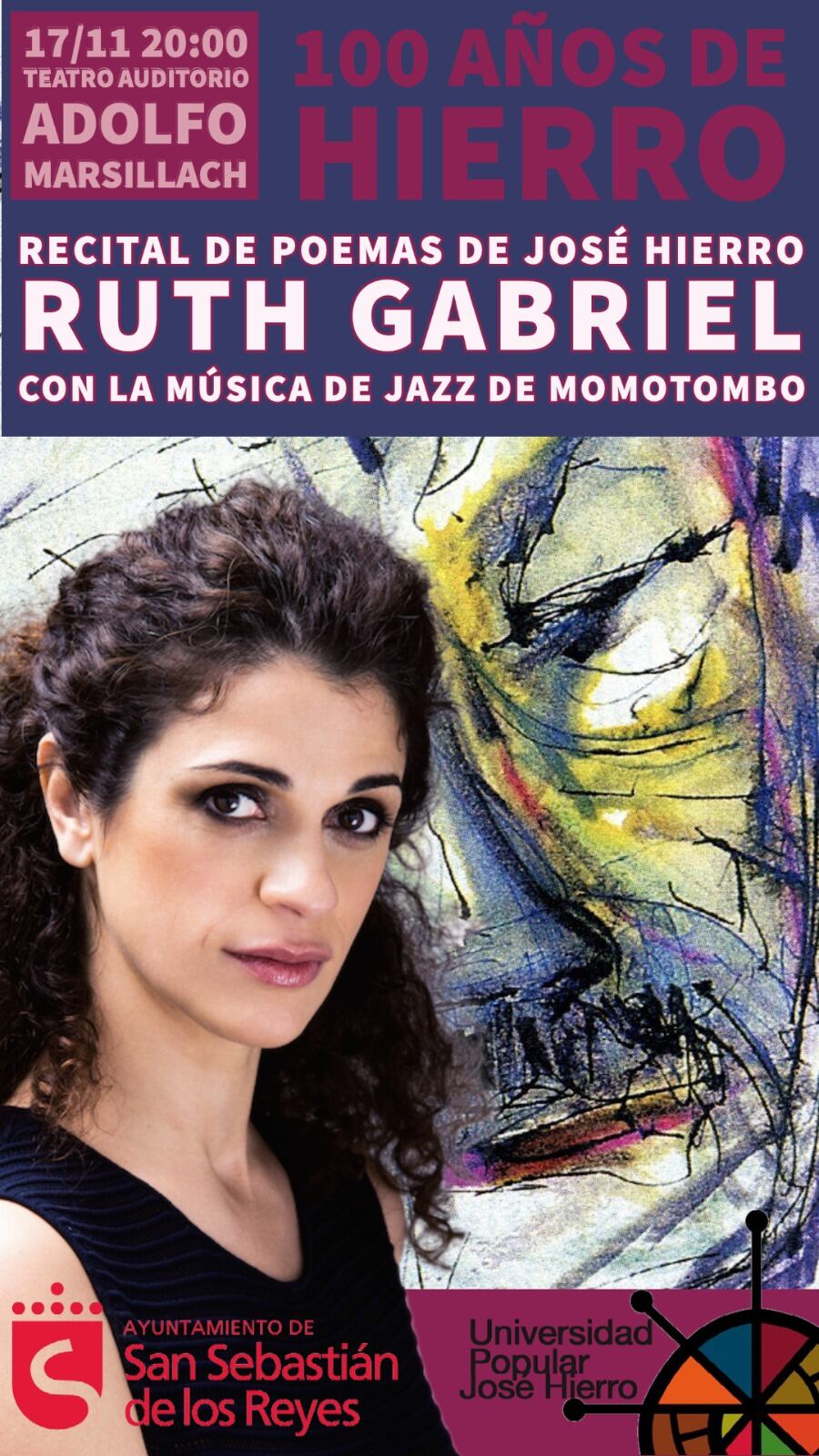 El Teatro Adolfo Marsillach acogerá, a las 20:00h, un recital a cargo de la actriz Ruth Gabriel y el Trío de Jazz &#039;Momotombo&#039; y el CEP ofrecerá un espacio para compartir las dedicatorias del poeta hacia sus lectores y personajes conocidos