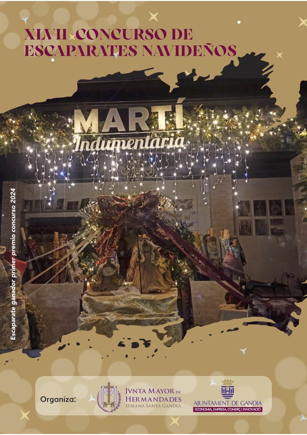 Cartel de la 47ª edición del Concurso de de Escaparates Navideños./ Ayuntamiento de Gandia