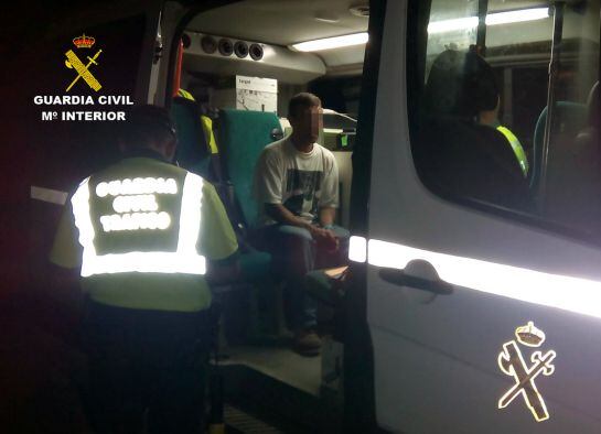 Imagen del camionero detenido en un control por cuadruplicar la tasa de alcohol en sangre