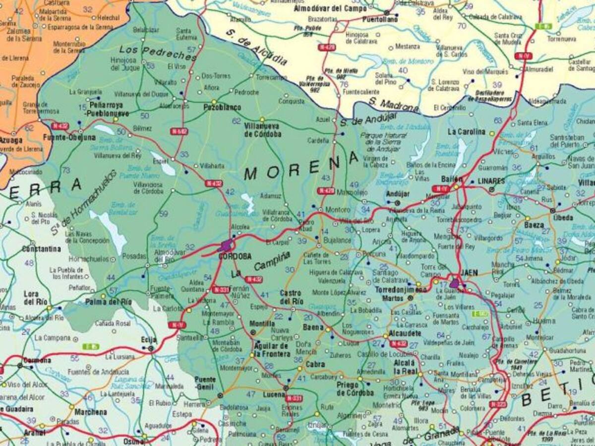 14 tramos de carreteras de Córdoba entre los más peligrosos