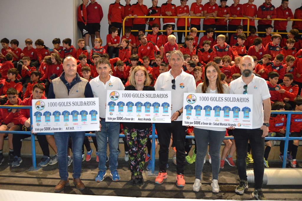 Representantes del Aranda Riber y asociaciones beneficiarias -AECC, AFAR y Salud Mental-