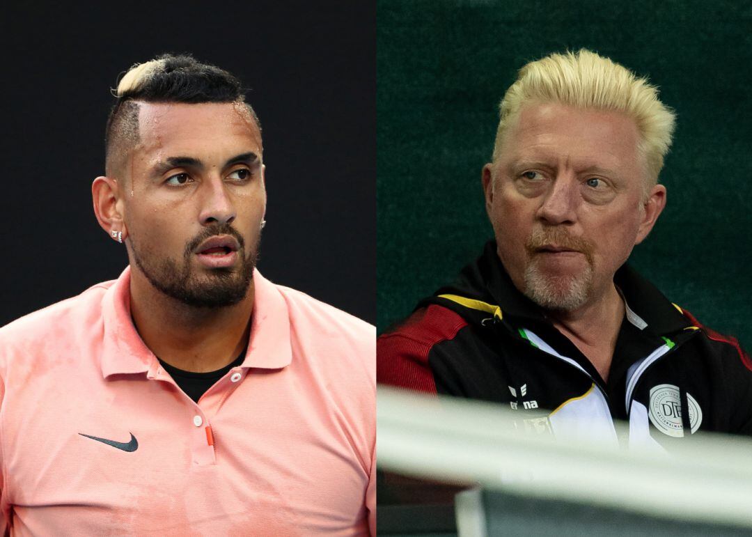 Nick Kyrgios y Boris Becker. 