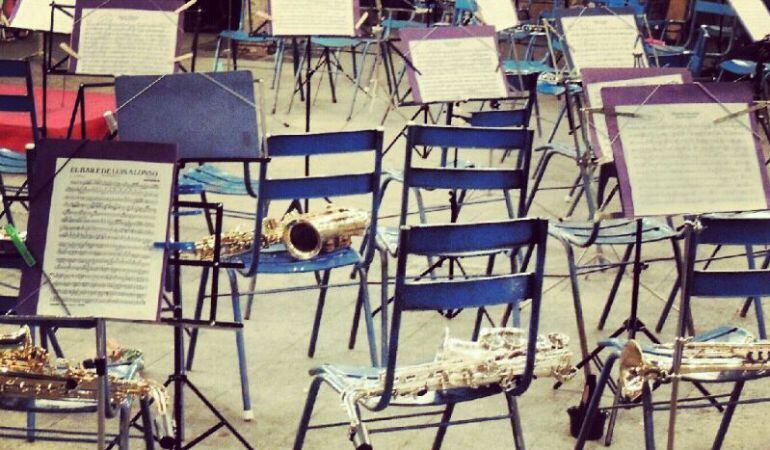 Descanso en el ensayo de una Banda de Musica