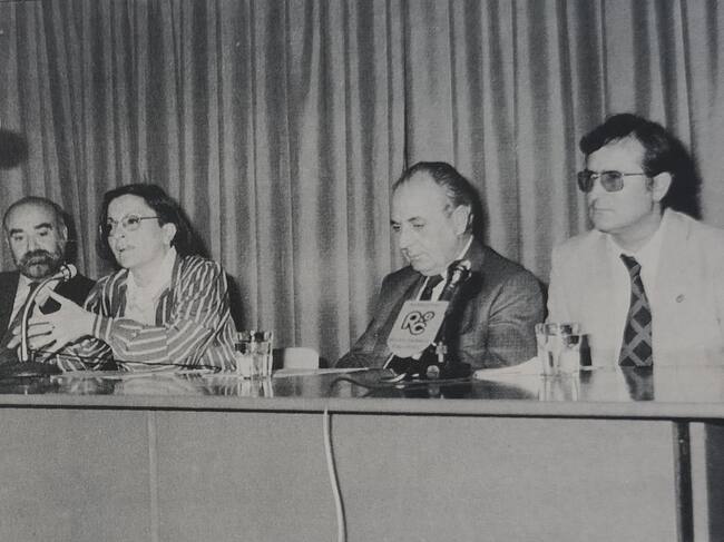 Francisco Viu en la inauguración del centro de la Uned de Barbastro