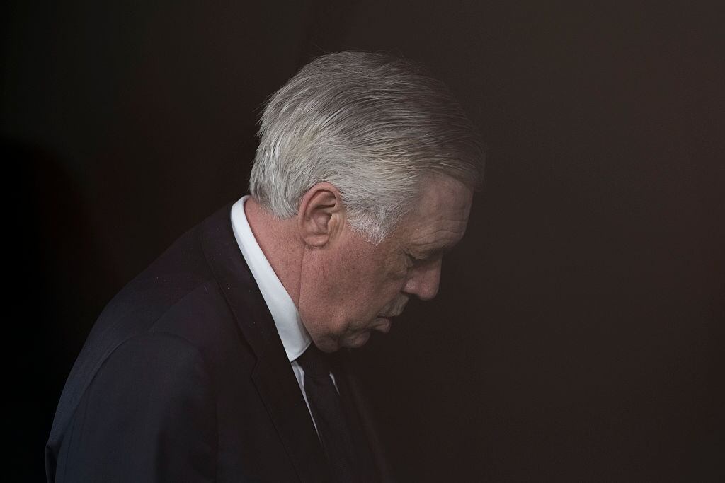 Carlo Ancelotti, durante un partido con el Real Madrid