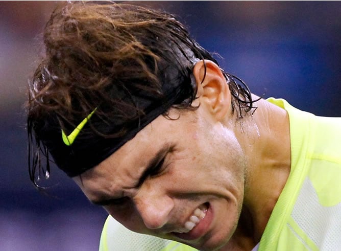 Rafael Nadal se lamenta de una ocasión perdida