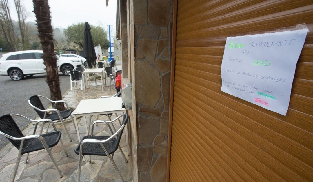 Restaurante cerrado debido a las restricciones Covid.