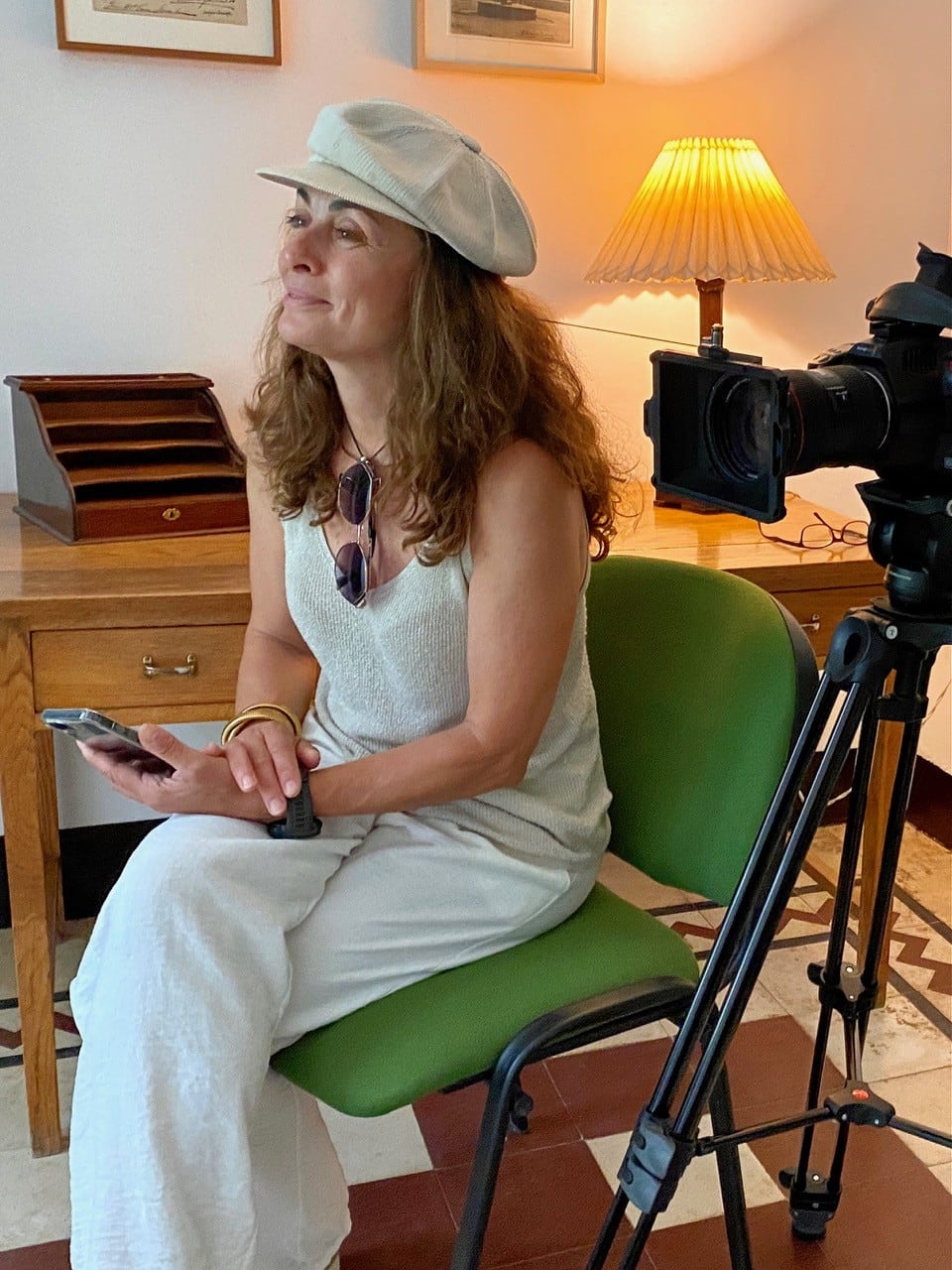 Sonia Murcia Molina, directora del documental 'Federico entre los dientes', en un día de rodaje.