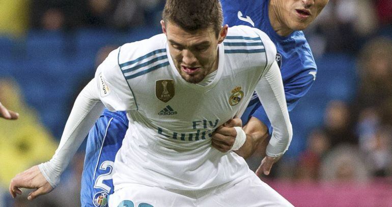 Kovacic protege un balón durante el partido contra el Getafe