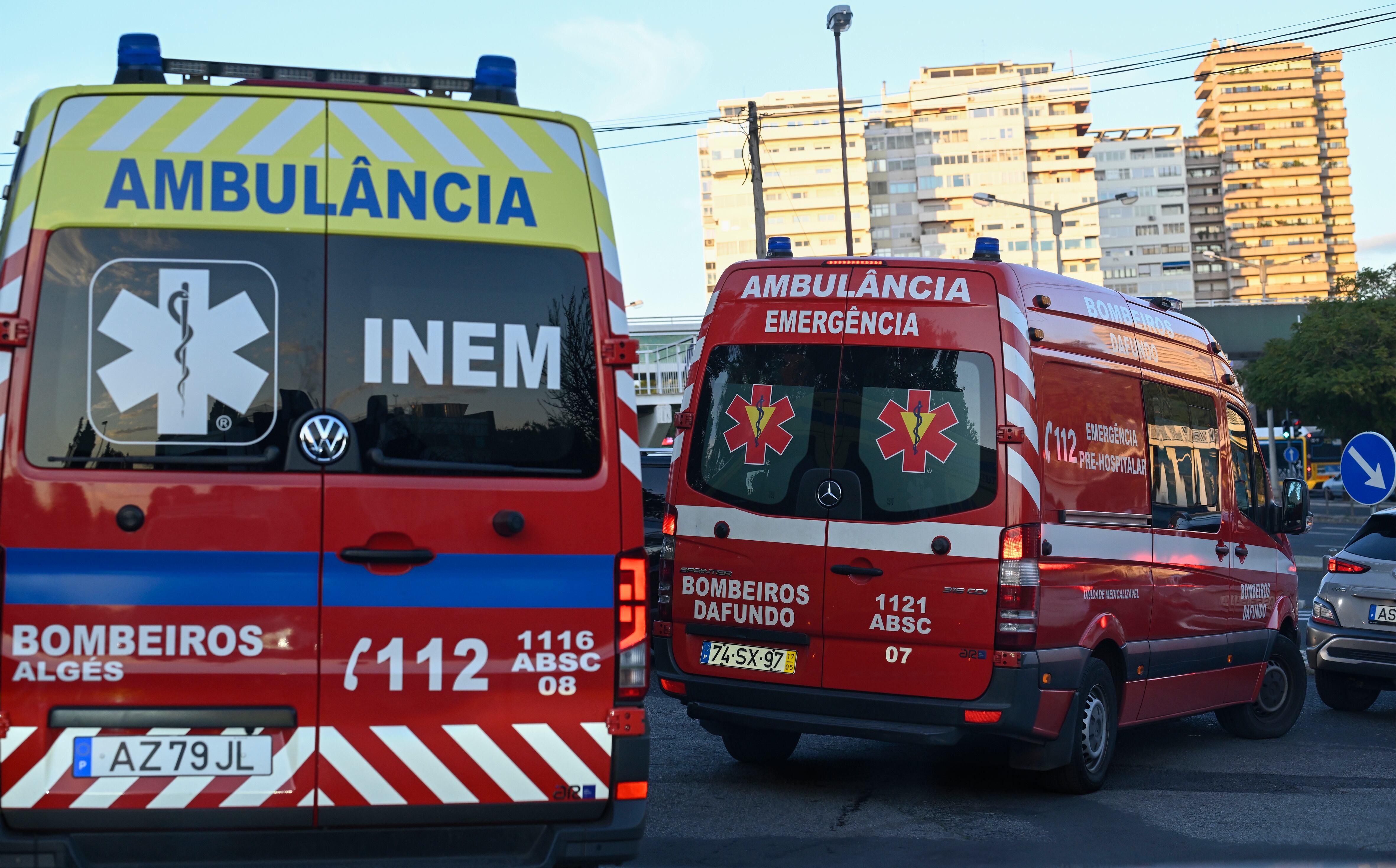 Dos ambulancias lusas, en una imagen de archivo.