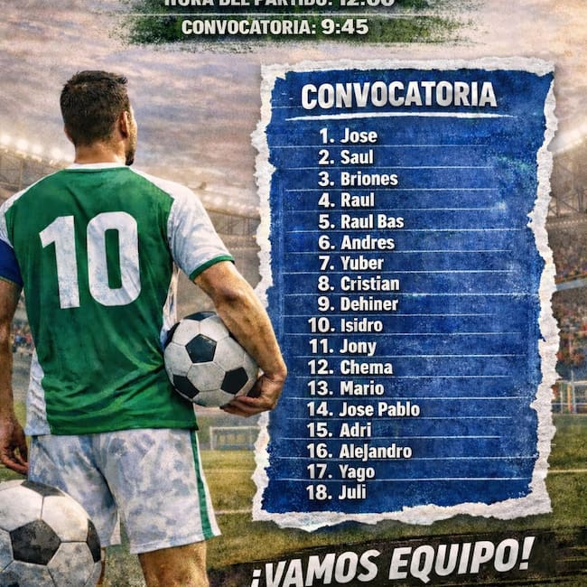 Convocatoria del partido