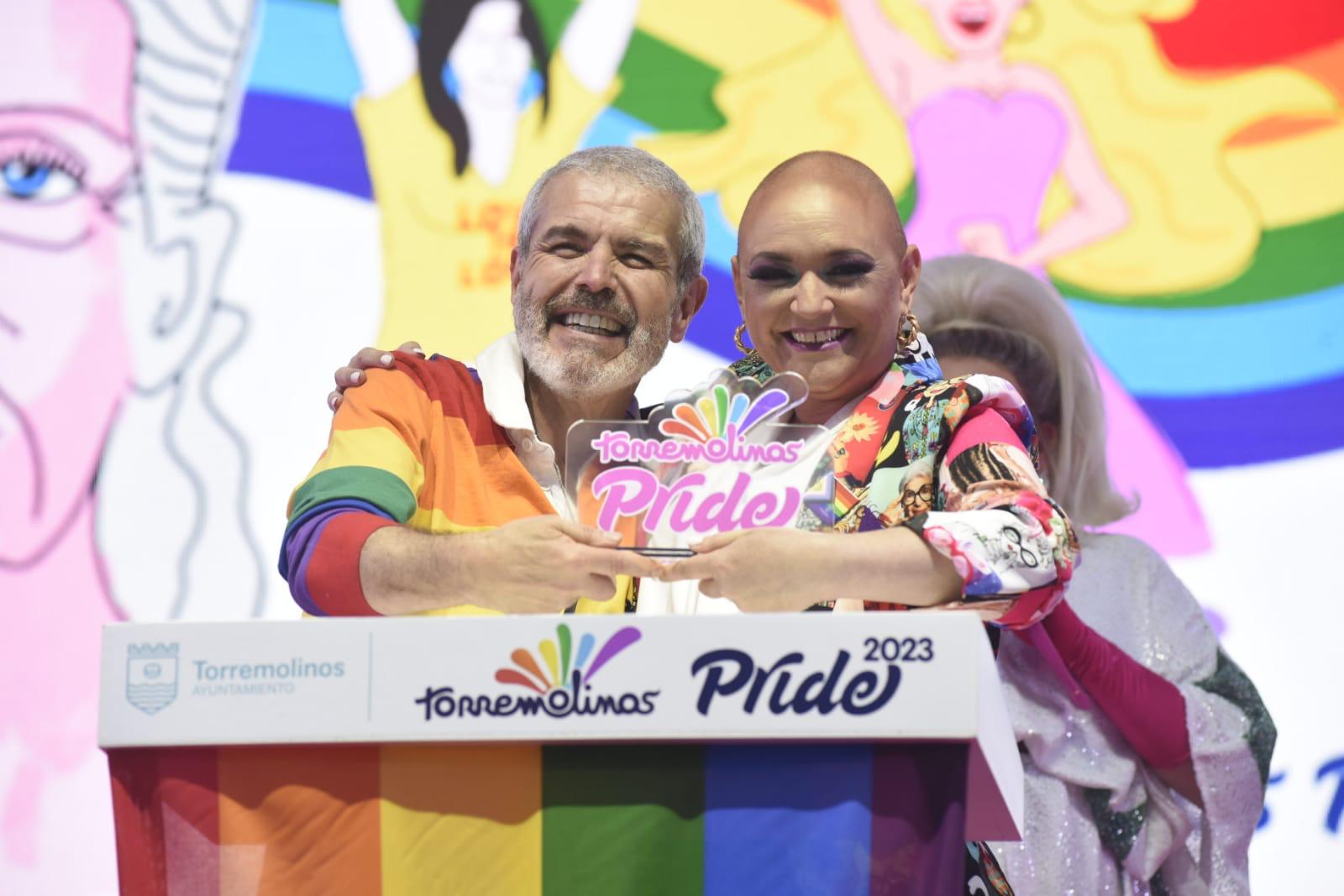 Pregón del Pride 2023 que ha realizado el diseñador de moda Lorenzo Caprile en el centro cultural Pablo Ruiz Picasso