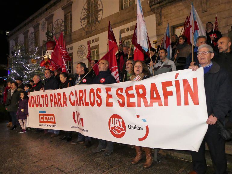 Una de las concentraciones en Vigo para pedir el indulto de los trabajadores.