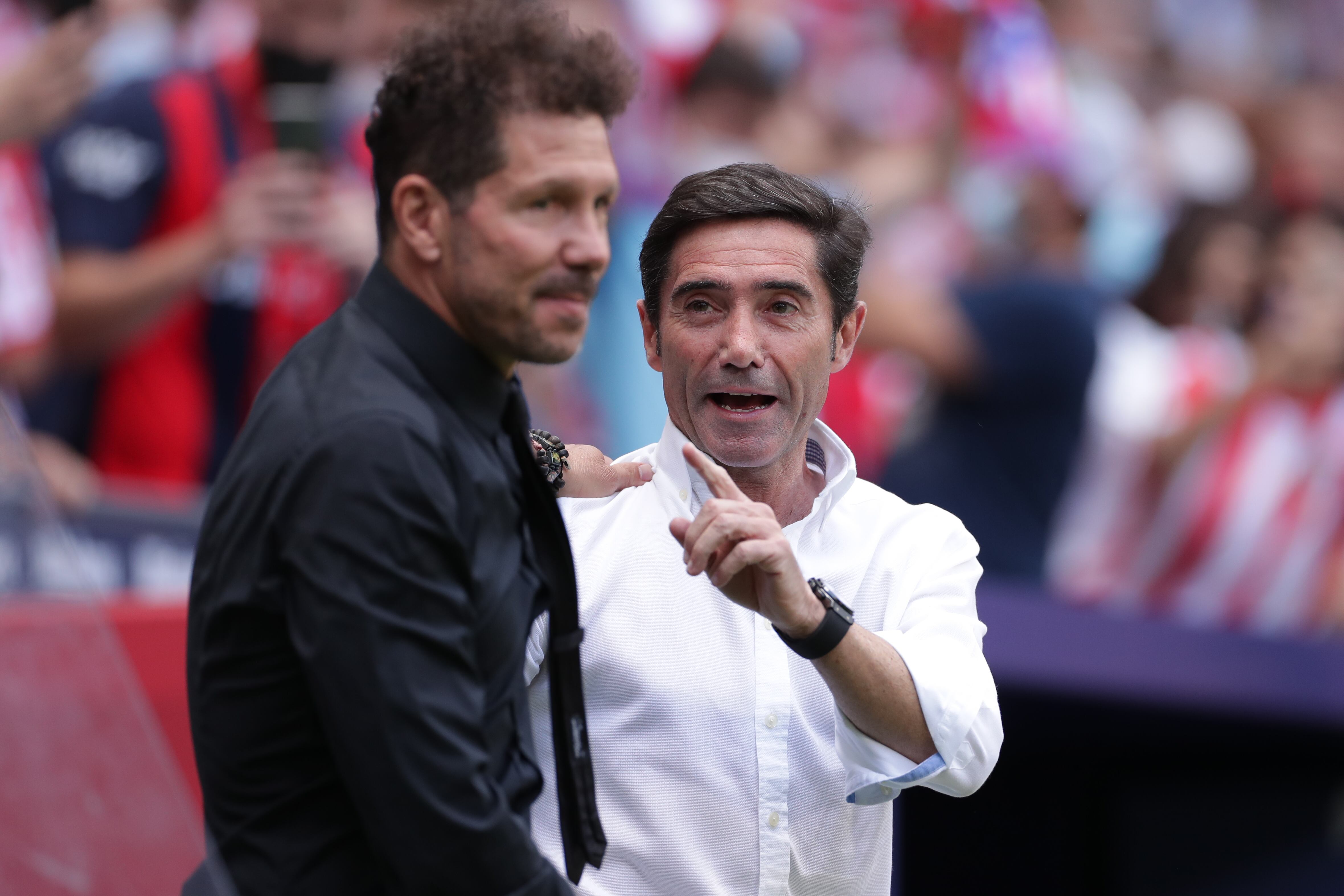 Marcelino García Toral saluda al Cholo Simeone