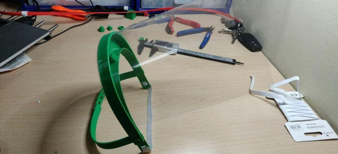 Una visera creada en 3 D