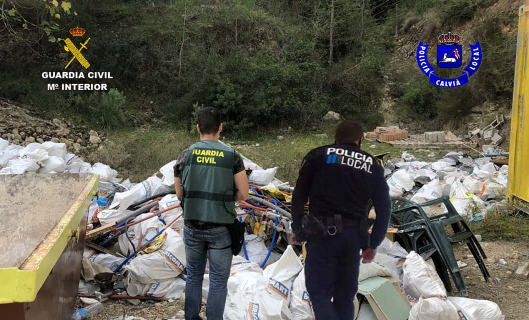 Los residuos procedían de una obra que se lleva a cabo en el Port d&#039;Andratx.