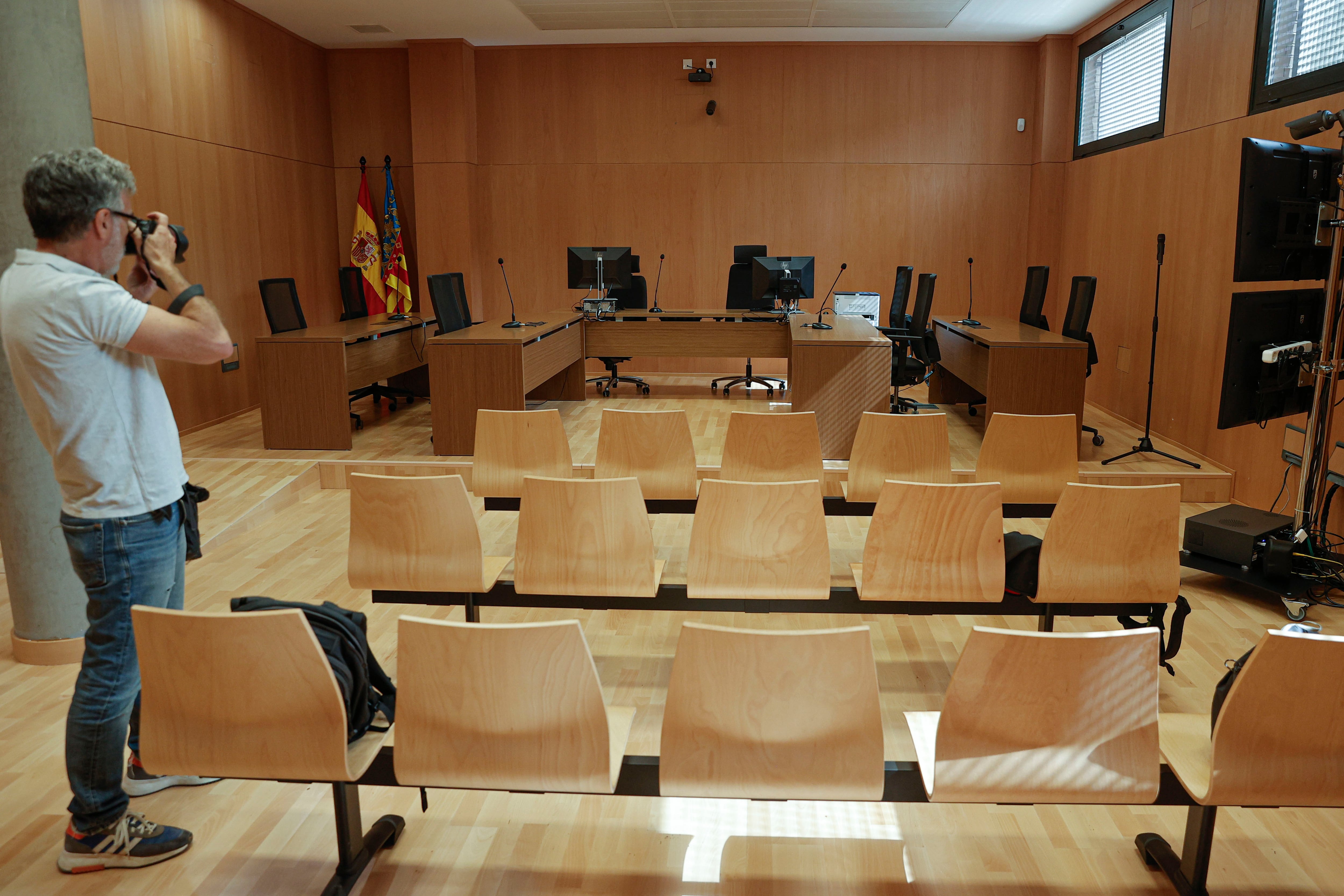 Imagen de la sala de vistas de los juzgados de Catarroja, reabiertos en agosto