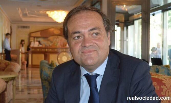 Jokin Aperribay en el hotel concentración de la Real en Krasnodar