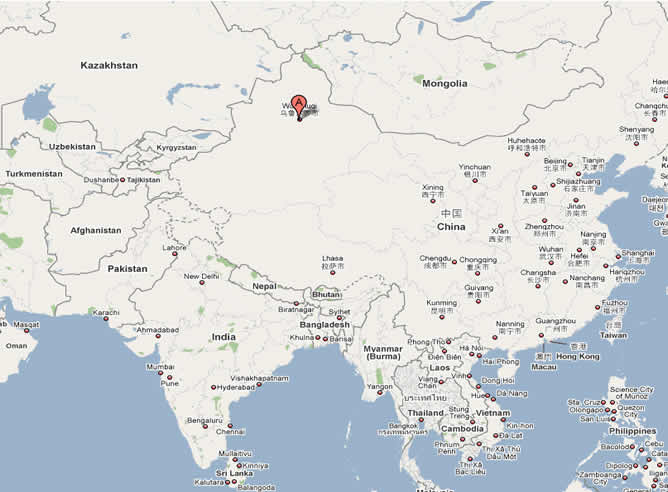 La región de Xinjiang está situada en la zona occidental de China.