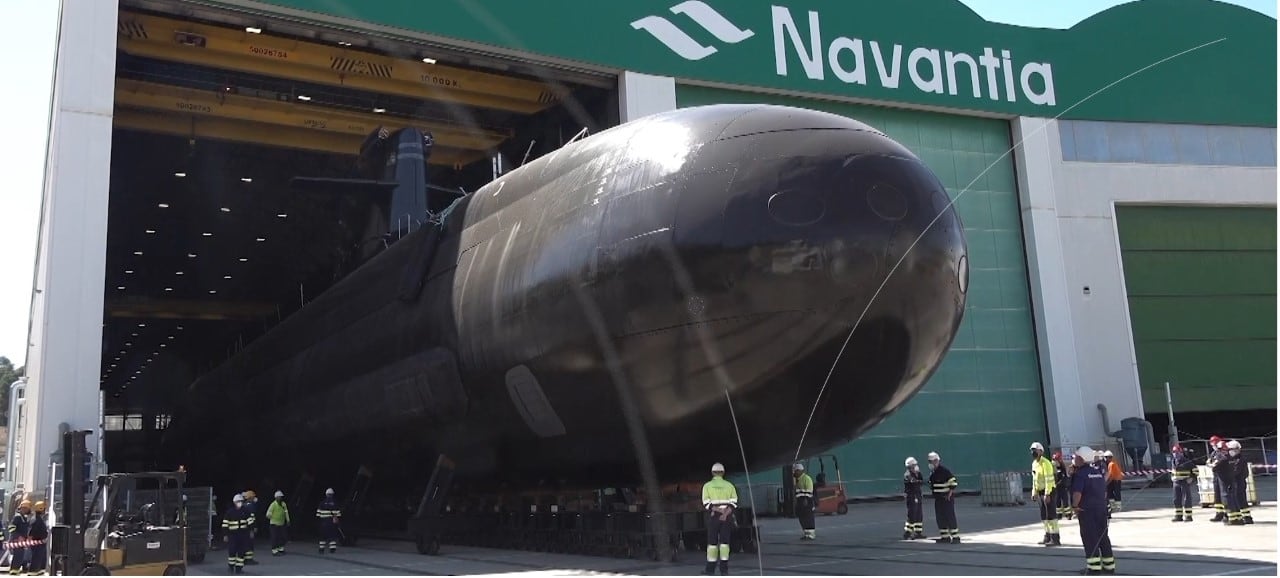 Submarino S-80 en las instalaciones de Navantia en Cartagena