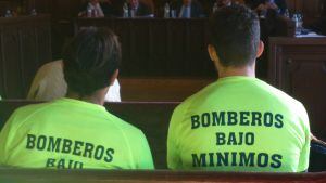 Protesta de los bomberos de Ávila