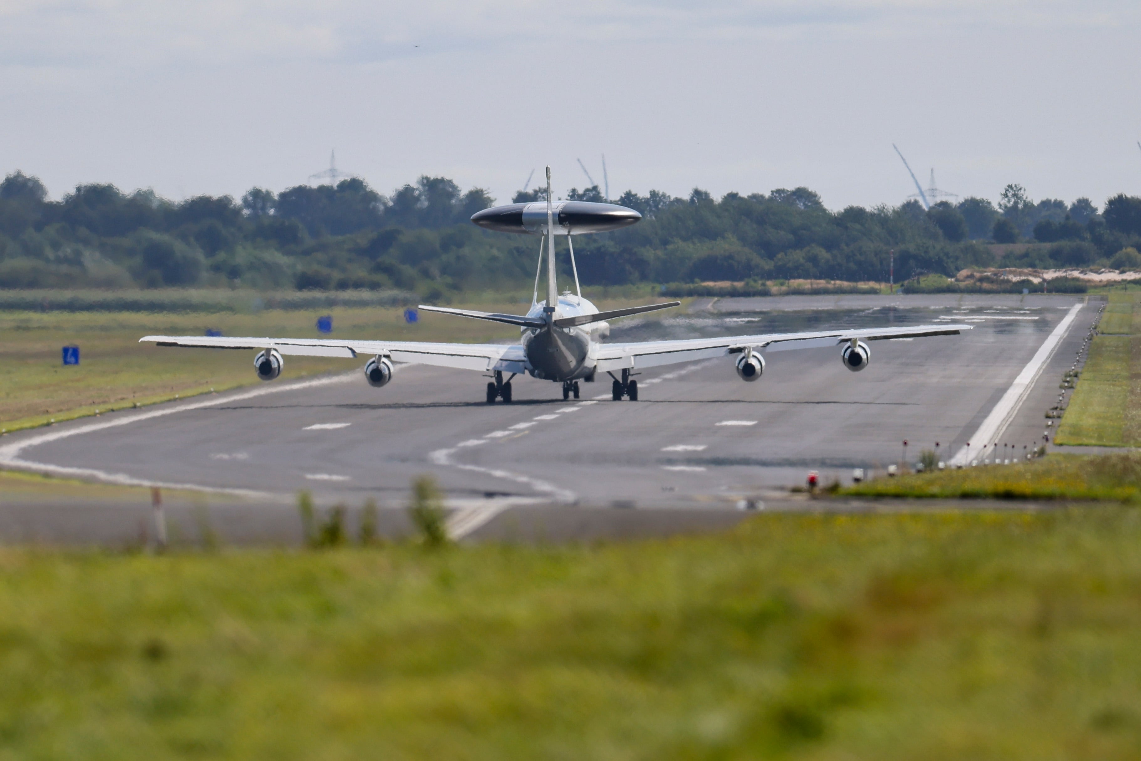 Un avión AWACS en la base de la OTAN en  Geilenkirchen (Alemania)