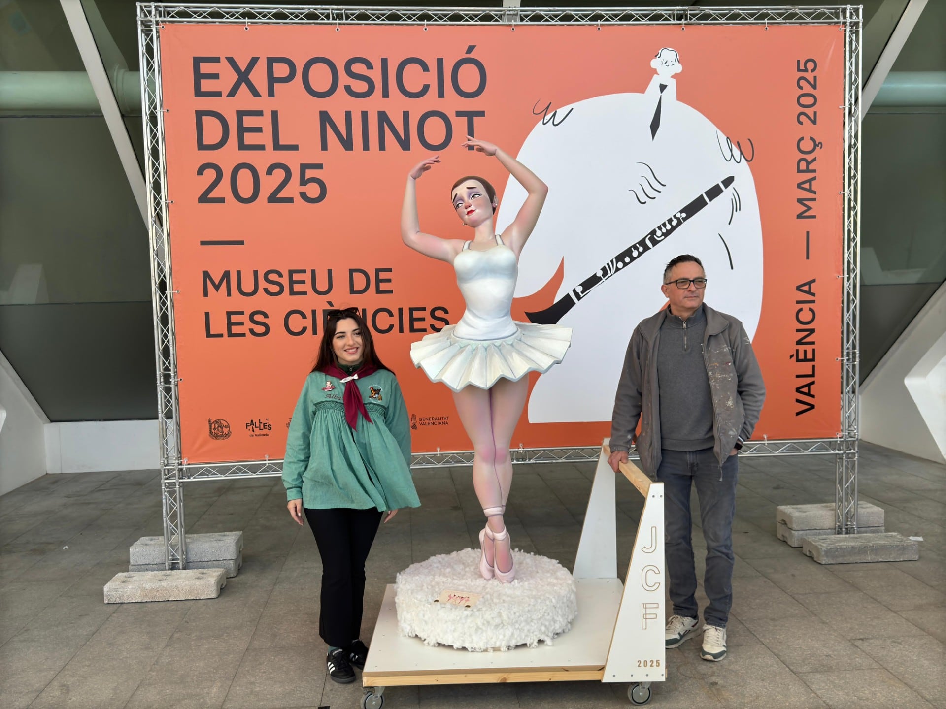 Uno de los ninots entregados a la Exposició del Ninot 2025 en la Ciudad de las Artes y las Ciencias.