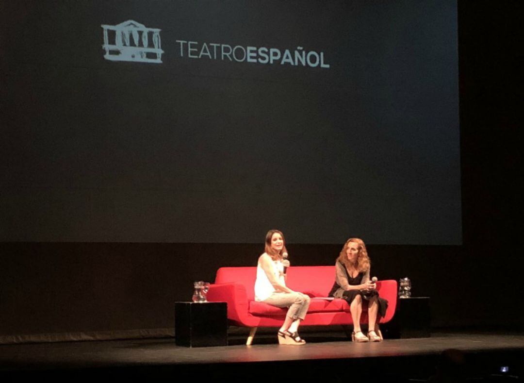 Andrea Levy y Carme Portaceli, en la presentación de la temporada 2019-20 del Teatro Español 