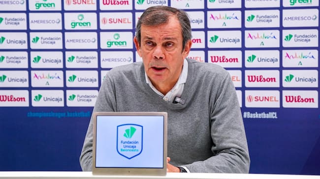 Juanma Rodríguez, en la sala de prensa del Martín Carpena