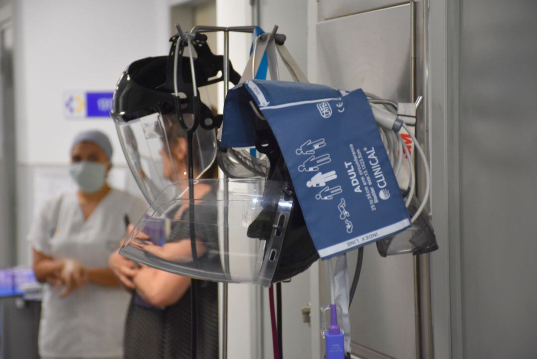 Material de protección anti COVID-19 en el hospital Doctor José Molina Orosa de Arrecife.