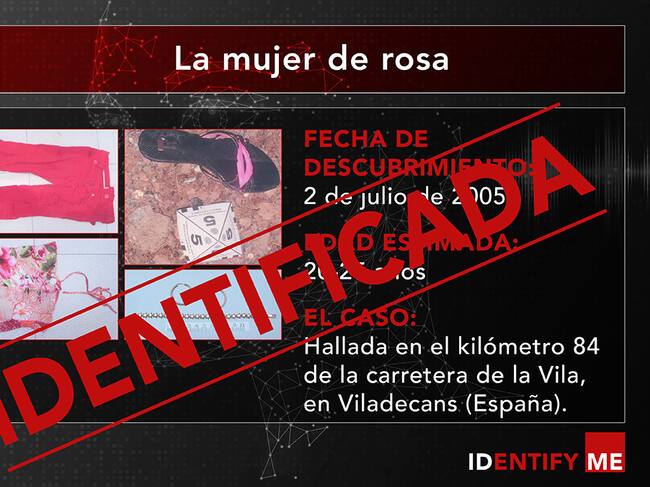 Identificada 'la mujer de rosa'