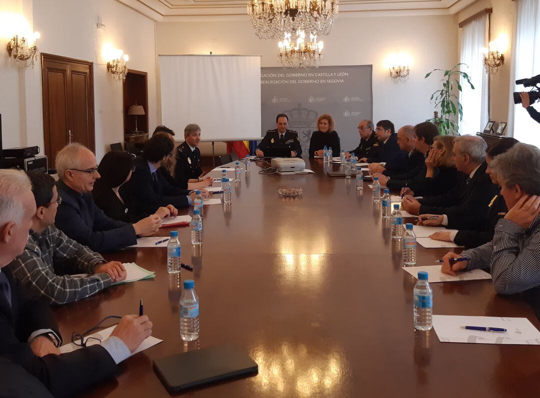 Imagen de la reunión celebrada en la Subdelegación de Segovia