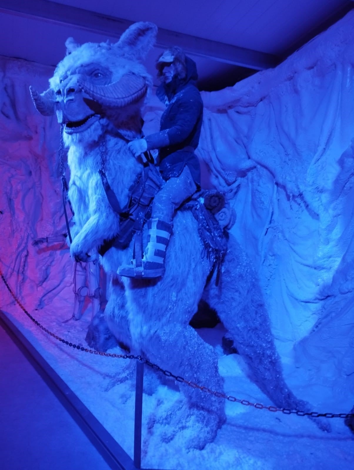 Han Solo en un Tauntaun en el Puerto Espacial