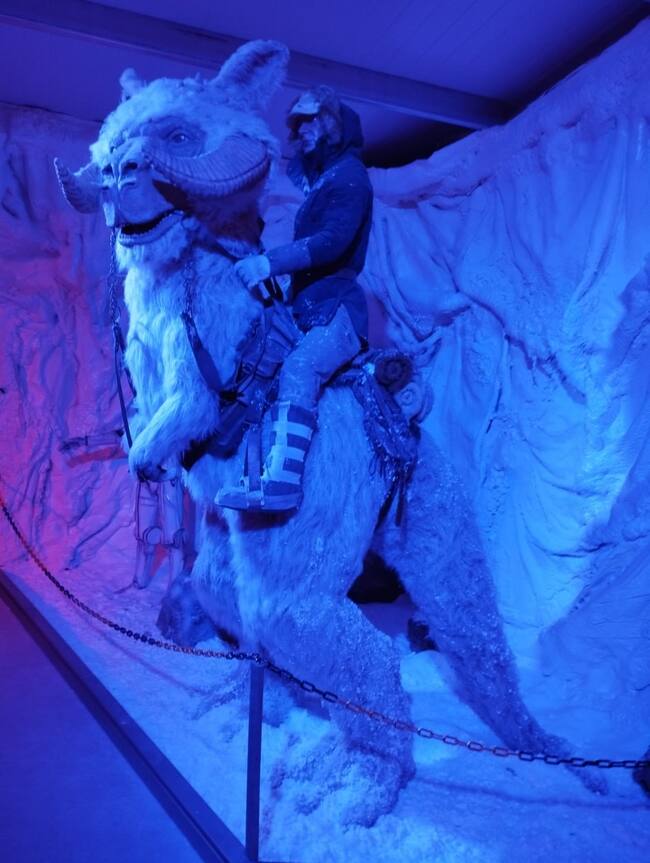 Han Solo en un Tauntaun en el Puerto Espacial