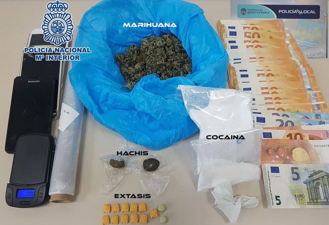 La Policía Nacional en colaboración con la Policía Local  de Pontevedra ha llevado a cabo una nueva operación contra la venta de drogas 