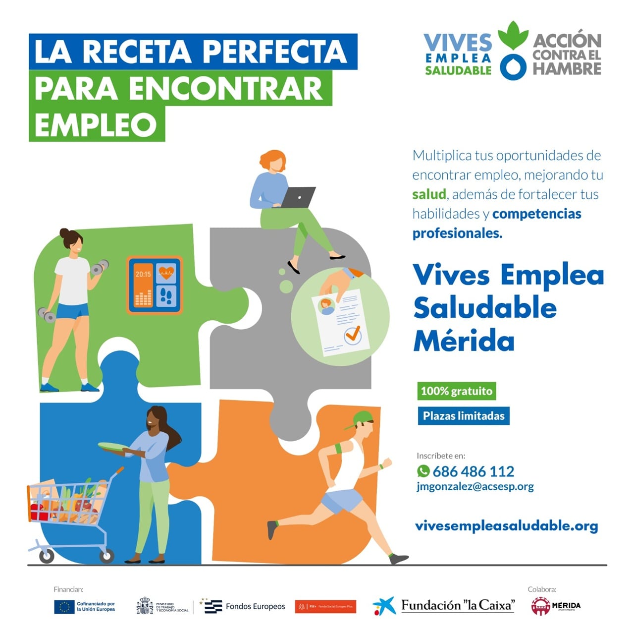 Cartel Vives Emplea Saludable