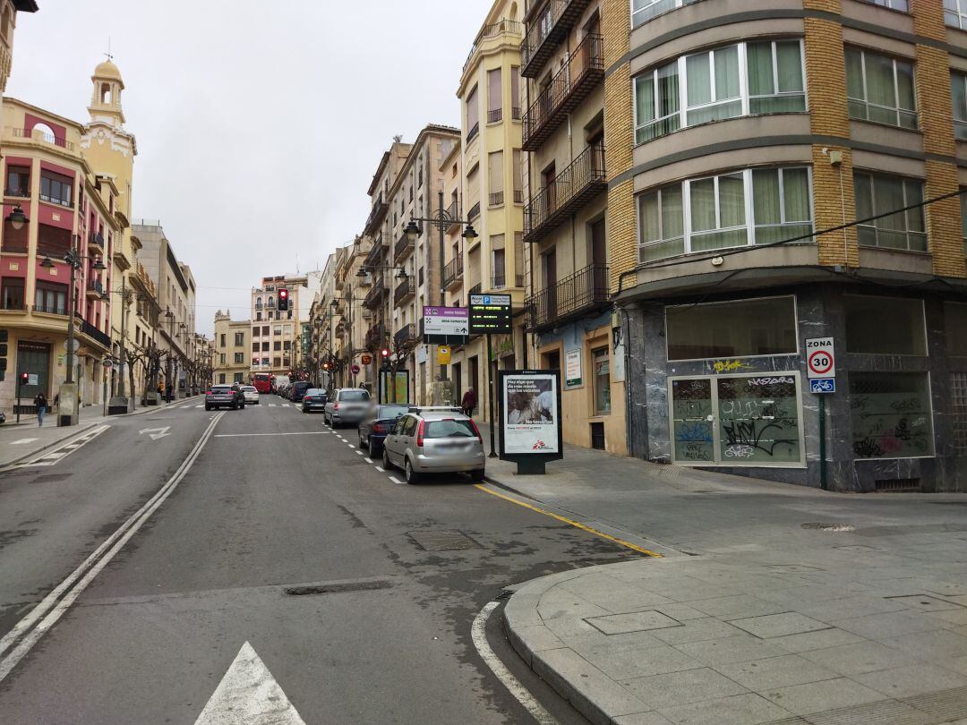 Calle Sant Tomás, antes de la peatonalización