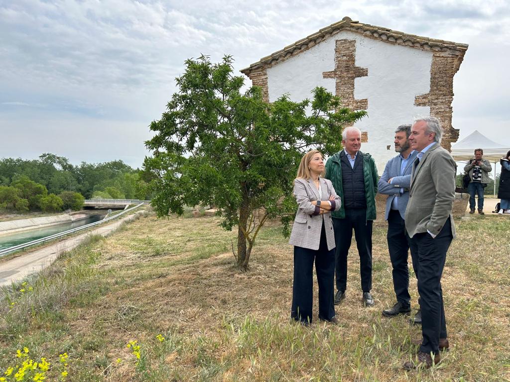 Jorge Azcón en su visita a Santa Quiteria