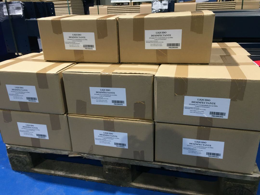 Entrega de los primeros lotes de hidrogel.