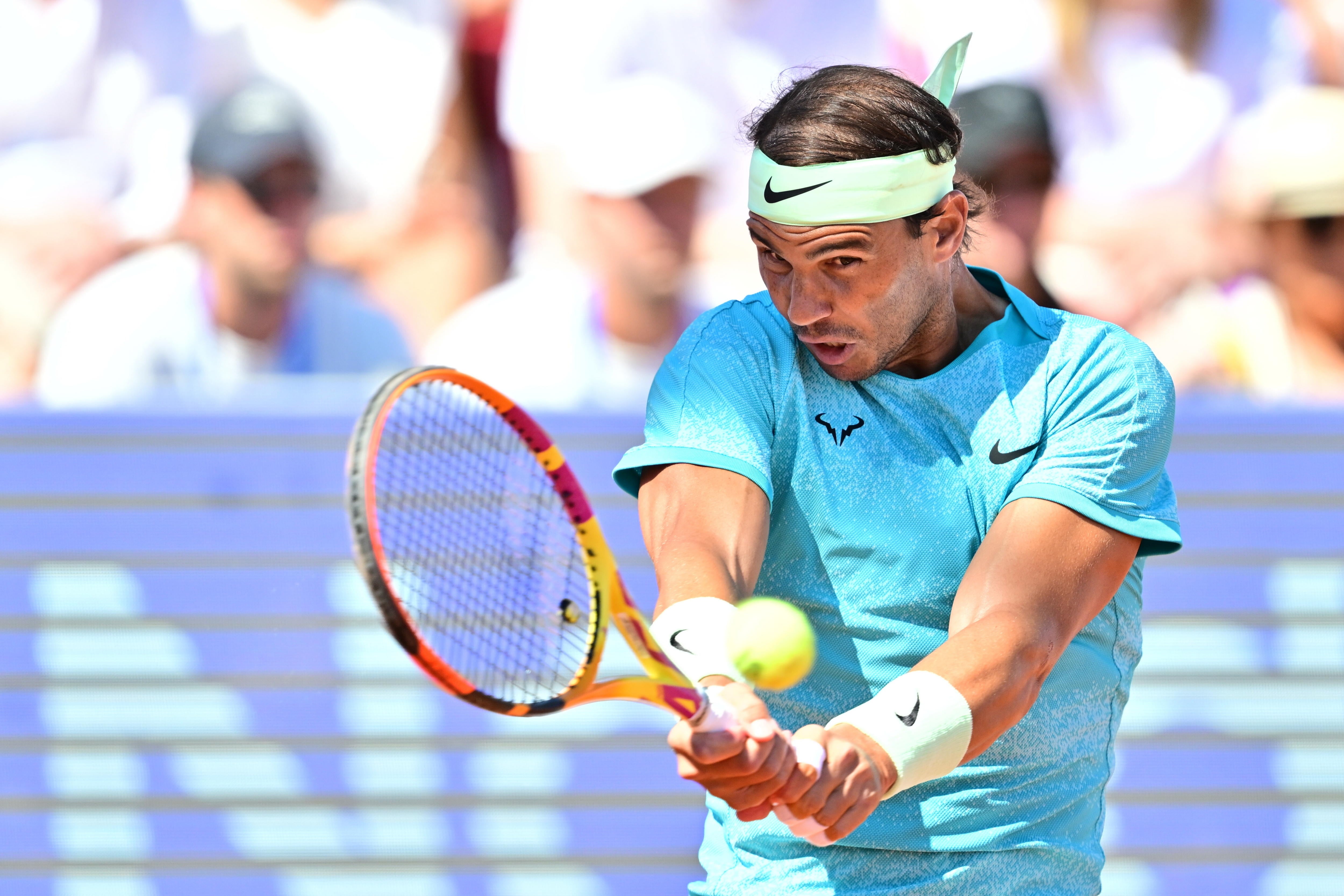 Rafael Nadal durante la final del torneo de Bastad 2024